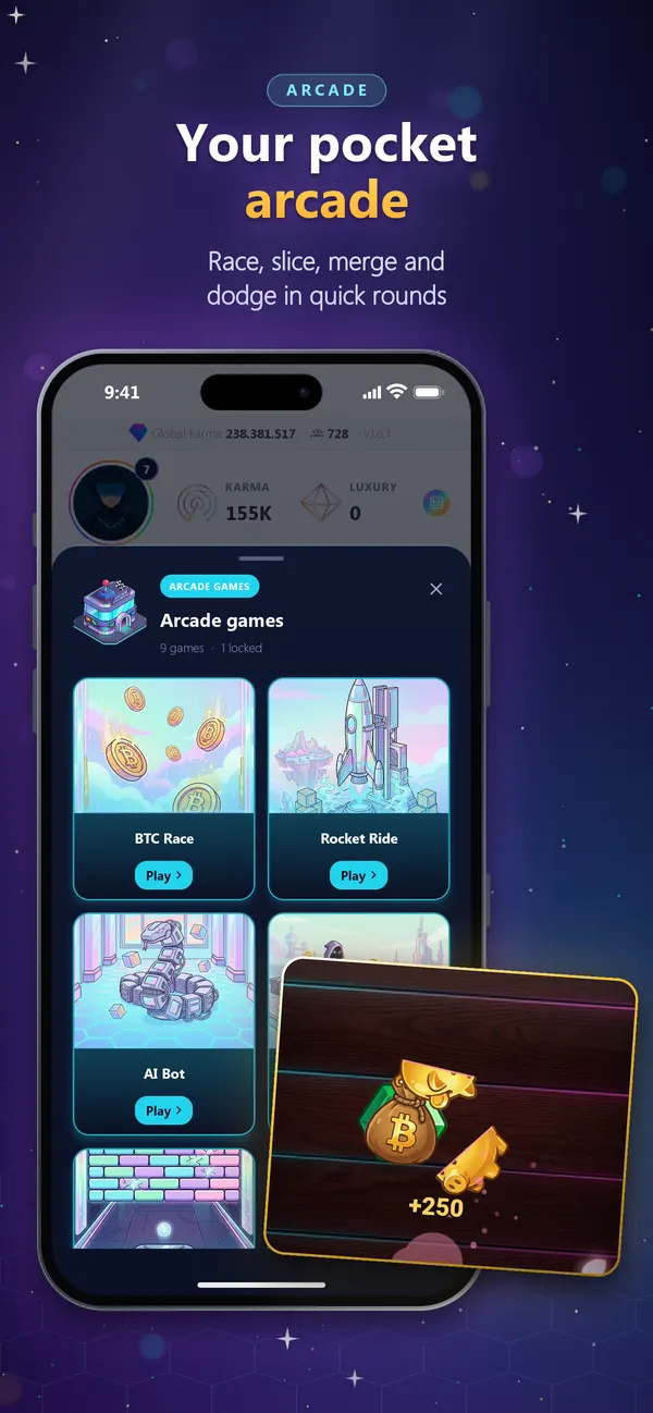 Your pocket arcade: Equity Game App Store screenshot