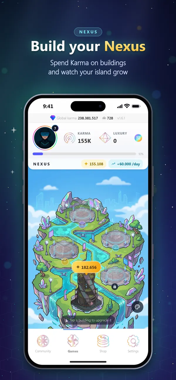 Build your Nexus: Equity Game App Store screenshot
