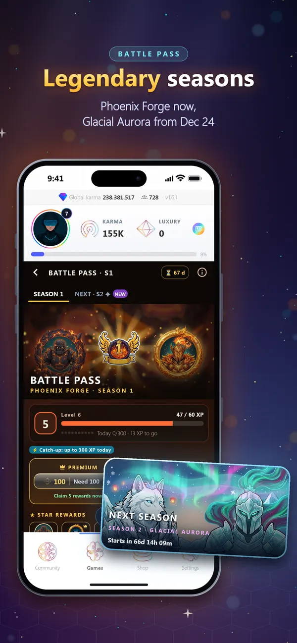 Legendary seasons: Equity Game App Store screenshot