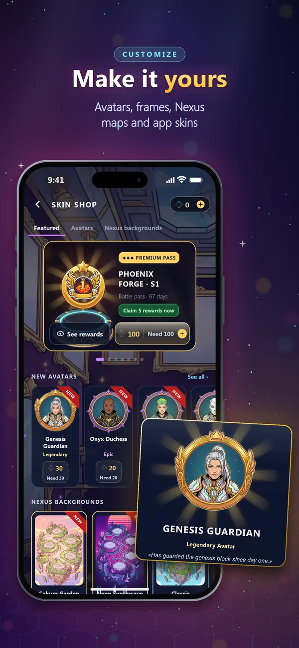 Make it yours: Equity Game App Store screenshot