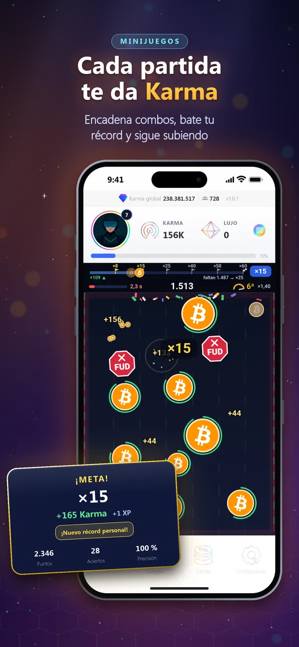 Cada partida te da Karma: captura de Equity Game en la App Store