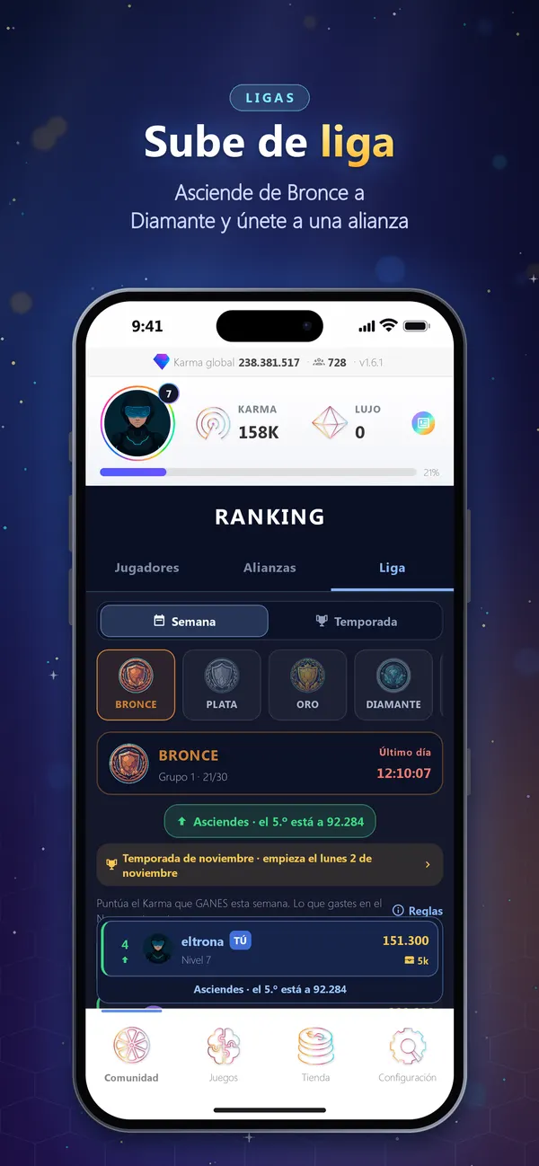Sube de liga: captura de Equity Game en la App Store